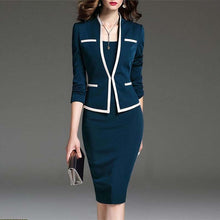 Load image into Gallery viewer, Women's Suit Bodycon Dress Jacket 2 Pieces Set Office Wear Jacket  Dress 2019 Spring Autumn Female Dresses Suits Plus Size 6XL