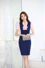 Load image into Gallery viewer, Plus Size 3XL Summer Short Sleeve Formal Professional Business Women Work Suits With Blouses And Dress Office Outfits Set