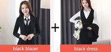 Load image into Gallery viewer, Women office suits dress suit office uniform designs women hip long sexy dress 2017 hot sale solid color single-breasted dress