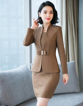 Load image into Gallery viewer, 2018 New Fashion Autumn Winter Formal Blazers Suits With Two Piece Jackets And Dress For Women Business Work Wear Sets OL Styles